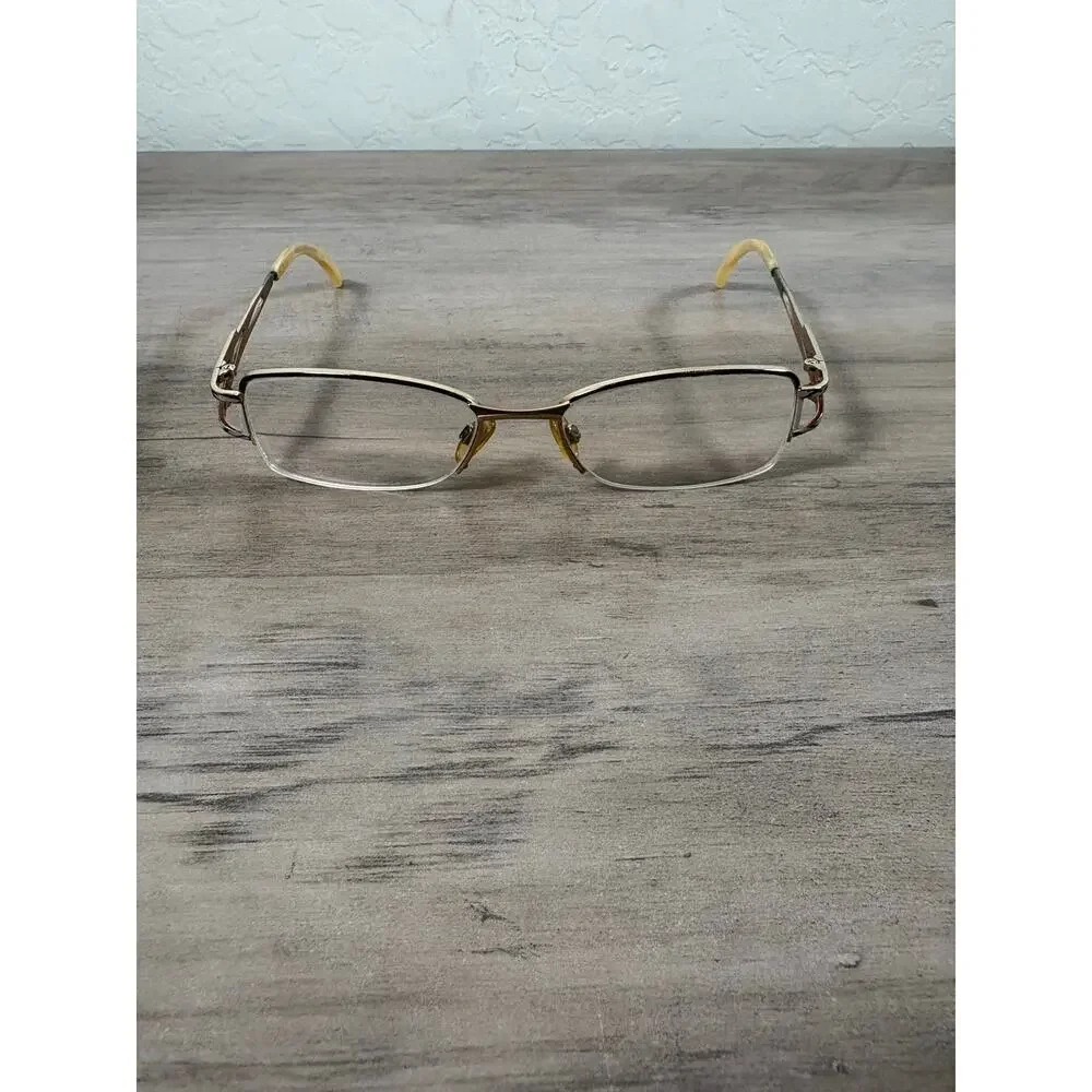 Cazal Semi-Rimless‎ Eyeglasses Gold Vintage Germany Women's Frames-EUC